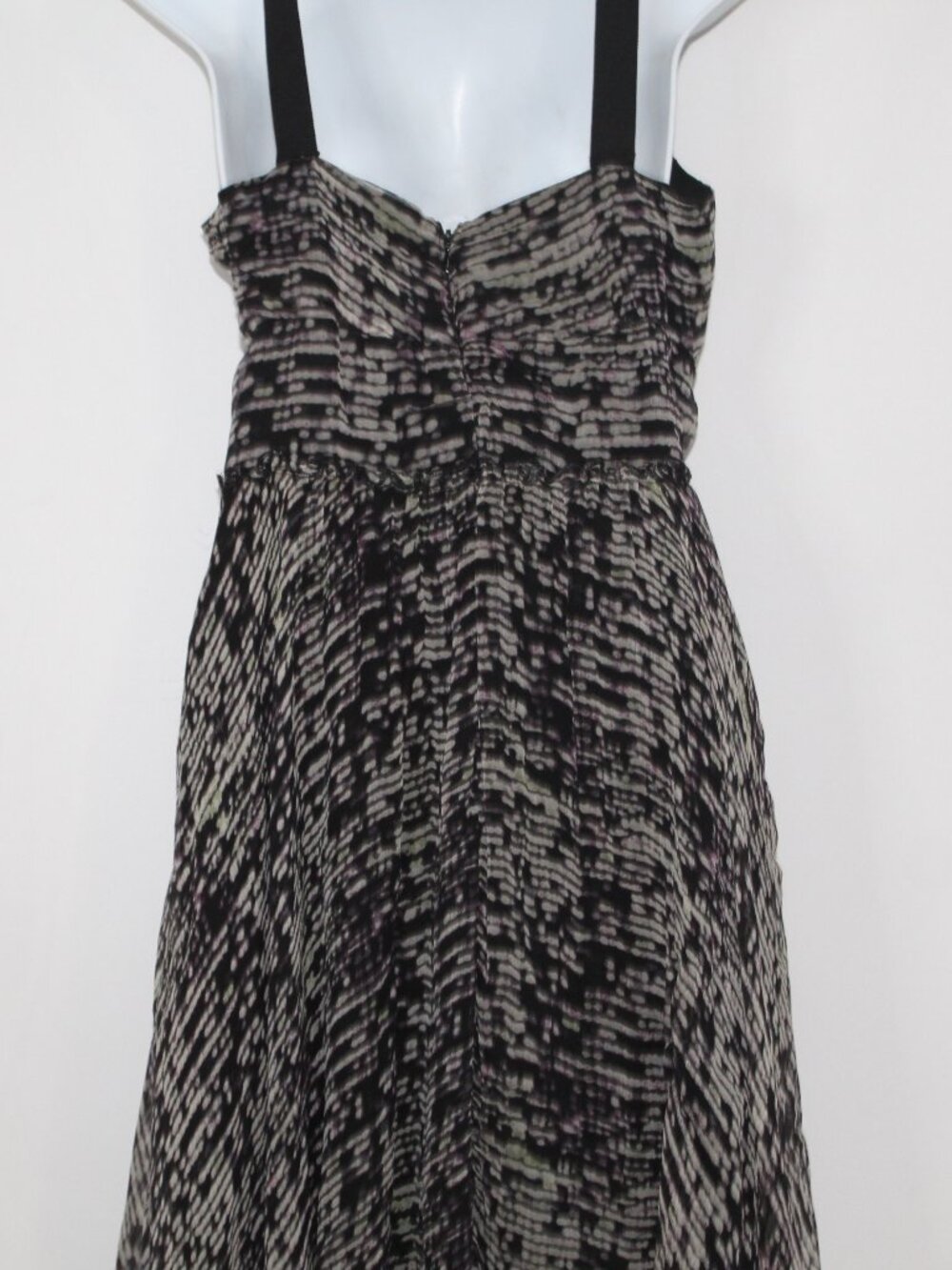 Vintage 90s DKNY silk fairy hem dress striped v-neck grunge fairy grunge flowy - Picture 9 of 15